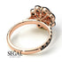 Glamorous Black Diamond Halo Engagement Ring - Amaya No. 38